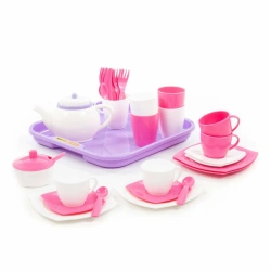 Children's crockery set "Alice" with tray for 4 persons (35 elements) (in net), Article No. 58973