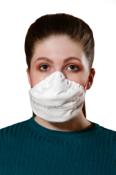 Filtering half-mask for protection against aerosols with additional protection against vapours and gases "Respirator "Lepestok-2
