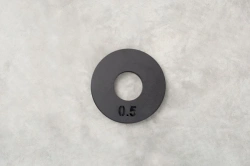 Steel training disc 0,5 kg (Black (RAL 9005 M))