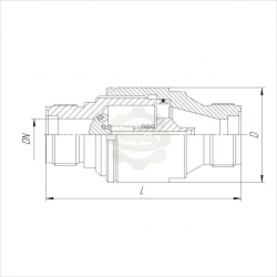 Non-return flanged bore valve DN 50 PN 2.5 MPa (25 kgf/cm2) PN 1.0 MPa (10 kgf/cm2) ITSHL.494315.003 Basic material