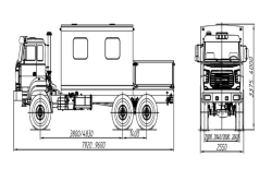 Special cargo-passenger truck, model 677512, on chassis URAL 4320-78, URAL 4320-80, URAL 4320-82, URAL 4320-84, according to TU