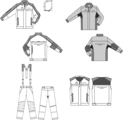 Special clothing for employees of the organisations of the Transneft system. Men's sets (jacket, shirt-jacket, waistcoat, trouse