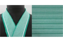 Knitted fabric for collars stretchy 70% cotton, 25% polyester, 5% lycra