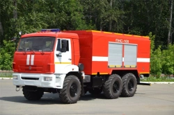 Fire pump station PNS-100, type 58815K43118, modification PNS-100, on chassis KAMAZ-5350-D5