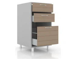 Kitchen table with 3 drawers "Bashkir Furniture Factory" trademark