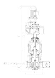 Control valves series RK 112 DN 100 to 300 mm, Pp up to 37.3 MPa, medium temperature up to 560?C under electric actuator