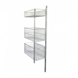 Wall mounted rails with brackets for baskets NSHK-MEDICON