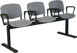 Sectional armchair with metal frame