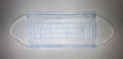 Medical disposable masks made of nonwoven materials (CMC30/CMC30/CMC30) non-sterile two-layer, density 60g/m2, blue
