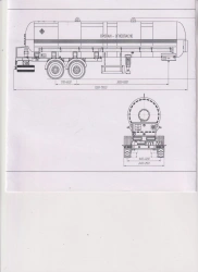 Semi-trailer-tanker PPTST1-2, type P2, modification 92299-0000010-06. Axle unit AGOS-2-GT7-00.00.000-01 or axle unit BPW