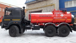 Tank truck for transportation of oil and oil products ACN 4671J7-10 on chassis Ural-5557-4551-80