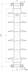 Support rod insulator with protective sheath made of organosilicon composition OSK 4-20-A-2