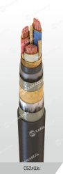 Power cable with copper conductors with paper insulation impregnated with viscous or non-flowing composition for voltage 6, 10 k