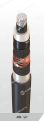 Power cable with aluminium conductors insulated with cross-linked polyethylene for voltage 6, 10, 15, 20, 30 and 35 kV of APvPu2