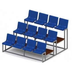 Three-row mobile grandstand TV-MTBT-1.35.01