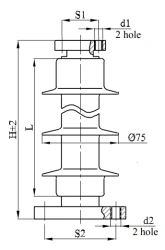 Support rod insulator with protective sheath made of organosilicon composition OSK 4-10-A-2