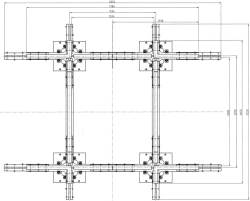 90 degree 90 degree blind crossing of type P50 with track 1524 / 2000 mm (project MSZ.8374.00.000)
