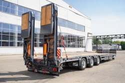 Semitrailer Tverstroimash 993931 modification 0023 - platform with double folding hydraulic gangways