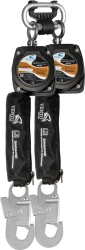 Double-shoulder retractor type "HB-02" with carabiner , item vpro HB02 duo 0052.