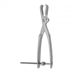 TD-05-163-26 Holder for gripping and holding tubular bones and ribs, heavy-duty, straight, 260 mm