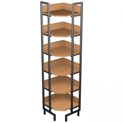 Library corner shelving unit model STmet-U