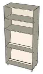 Library shelving unit