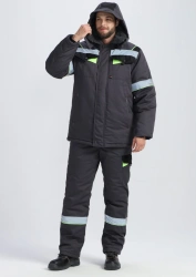 Winter suit Howard p/k, t.grey/black/lemon, art.87476477