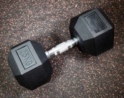 Hexagonal dumbbell 25 kg