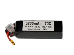 Lithium Polymer 22.2V 5200 mAh Lithium Polymer Rechargeable Battery