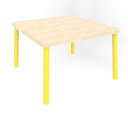 Children's square table 400 / yellow