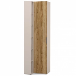 "SOHO" FBE-02.DS/DT, Transitional cupboard (oak) with shelf unit (beige) 608/400 from the set of modular furniture "SOHO".