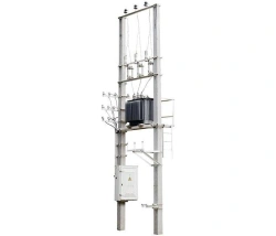 Complete transformer substation of mast type MTP-6(10)/0,4 kV
