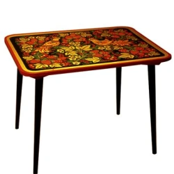 Small children's table with Khokhloma painting "Childhood" 460?600?450? 72100000000 1 height category