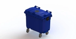 Mobile waste bin 660l Art.25.C19.V/1 (20.803.60.PE; 21.053.60.V/1)