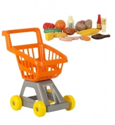 Supermarket trolley with groceries