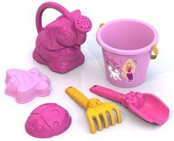 BARBIE sand set #2 (2 moulds "Ladybug, Bee", bucket, rake, trowel, watering can)