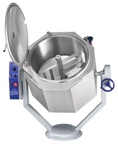 Electric Cooking Kettle with Stirring and Tilting Functions, KPEM-100-OMR