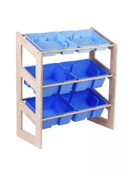 Slanting shelving unit 1080x6 containers / blue / storage system Igroteca
