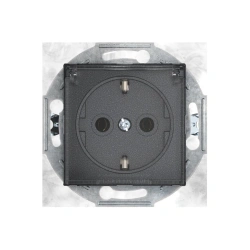 CADUCEUS ALING PRESTIGE Flush-mounted socket outlet with grounding without cover with cover with ceramic base 16A, 250V~, graphi