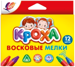Wax crayons "Kroha" 12 colours.