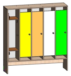 Cloakroom cupboard for children's clothes 5 sectional, Art. SSKD-05