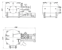 Vacuum wastewater collection unit with a tank "UV-C "INEMA" - 500-02"