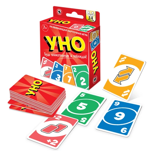 Classic Uno Card Game with Euro Hanger, 52 Cards