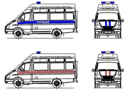 Vehicles for emergency services and police type 3009 mod: 3009SS, 3009ST, 3009SY, 3009SG on the basis of T/S Gazell.