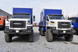 Special van on URAL 73945-01 chassis. Mark GIRD. Type 5849AS. Modification 5849AS-0000022.Execution of loading and unloading.