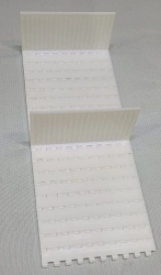 Modular strip ML2580 POM (xx X xx mm; partition height H=x mm with xx mm spacing, edge margin xx mm; pin SS; clips)