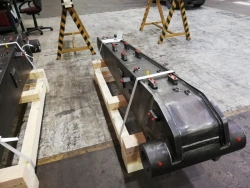 4360370- Rear half boom of hydraulic excavator on wheel track Cat M316