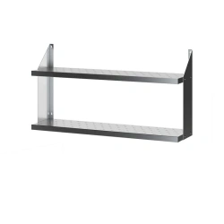 Stainless steel hinged shelf PNK-R-2, perforated