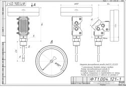 Bimetallic thermometer TBf-221 IP65 100 USH