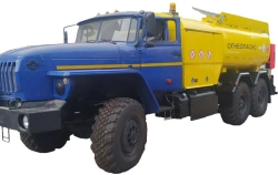 LKT-TZA type aerodrome refuelling tanker on Ural 4320 chassis